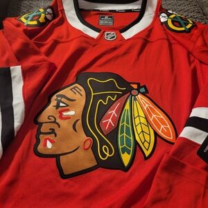 CHICAGO BLACKHAWKS MENS RED BREAKAWAY HOCKEY JERSEY
